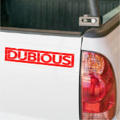 Dubieuze stempel bumpersticker (Op Truck)