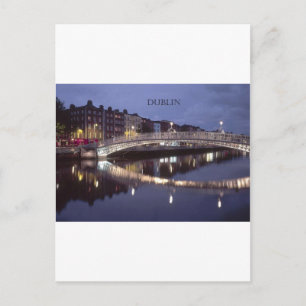 Dublin Bridge night in Ierland (St.K.) Briefkaart