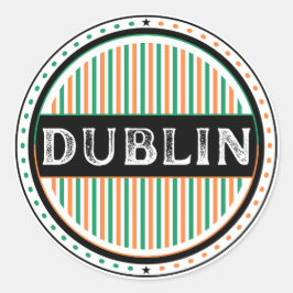Dublin City Pride Emblem – Irish Identity Ronde Sticker