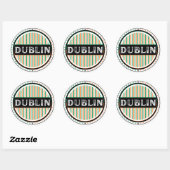 Dublin City Pride Emblem – Irish Identity Ronde Sticker (Vel)