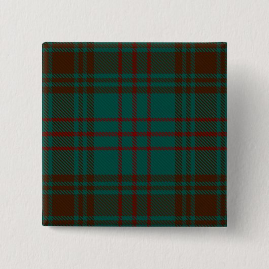 Dublin County Irish Tartan Vierkante Button 5,1 Cm (Voorkant)
