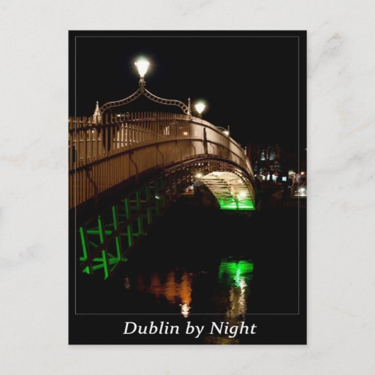 Dublin door Night Briefkaart (Voorkant)