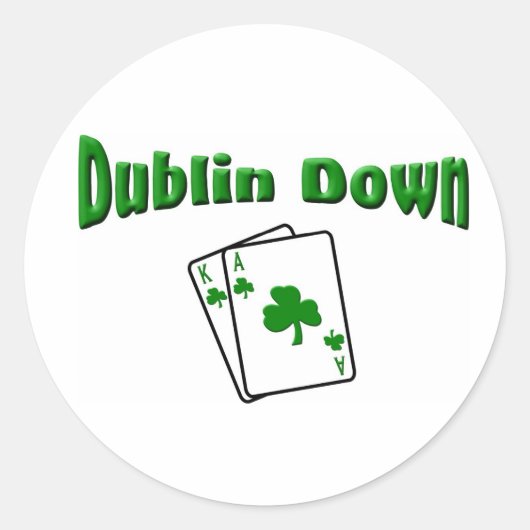 Dublin Down Ronde Sticker (Voorkant)