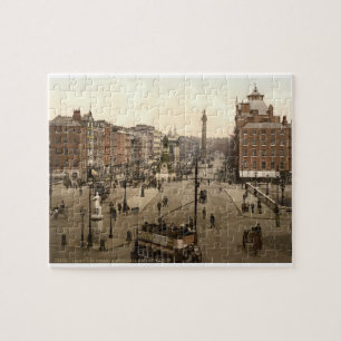 Dublin Ierland begin 1900 straatschouwburg Legpuzzel