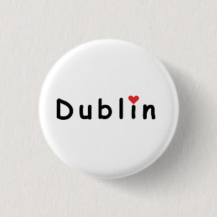 Dublin Ierland, ik hou van Dublin Ronde Button 3,2 Cm