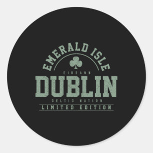 Dublin Ierland Klaverblad Iers St. Patricksdag Ronde Sticker
