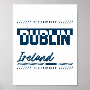 Dublin Ierland Moderne Typografie Stadsontwerp Poster