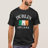 Dublin Ierland Vlag Est 988 St Patrick's Day T-shirt (Voorkant)