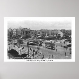 Dublin Ireland 1930's Guinness barge on Liffey Poster