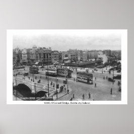 Dublin Ireland 1930's Guinness barge on Liffey Poster