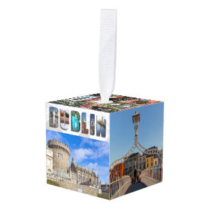 Dublin Ireland City Travel Photos Custom Kubus Ornament