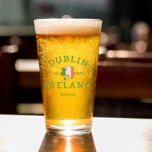 Dublin Ireland Est. 988 St. Patrick's Day Beer Glas