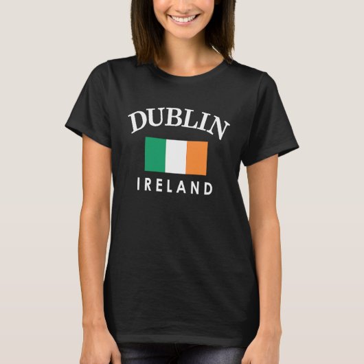 Dublin Ireland Flag St Patrick's Day T-shirt (Voorkant)