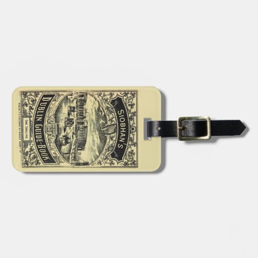 Dublin Ireland Guide Book Personalized Bagagelabel (Voorkant horizontaal)