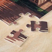 Dublin Ireland Illustration Travel Art Vintage Legpuzzel (Zijkant)