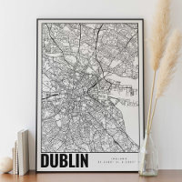 Dublin Ireland Minimalist Map Art