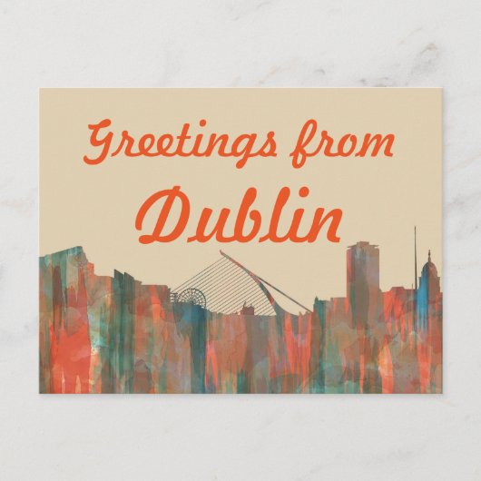 Dublin Ireland Skyline-Navaho Briefkaart (Voorkant)