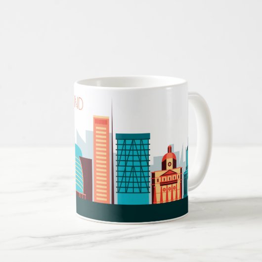 Dublin Irlande Skyline Coffee Mug (Devant droit)