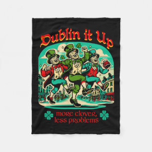 Dublin It Up - Ierse kabouters dansen Fleece Deken