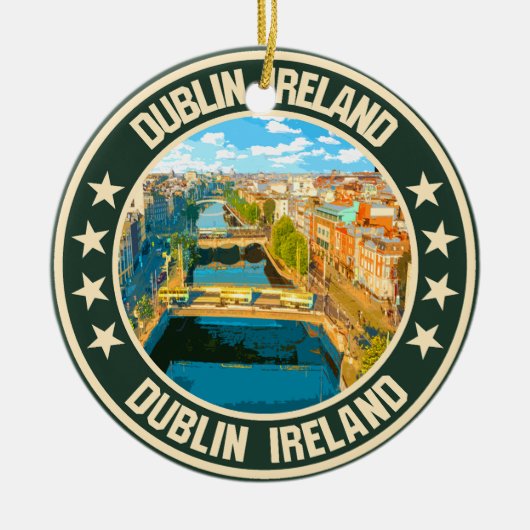 Dublin Keramisch Ornament (Voorkant)