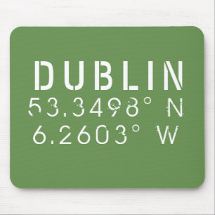 Dublin Lengtegraad Breedtegraad Muismat