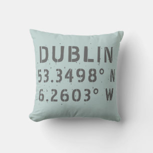 Dublin Lengtegraad Breedtegraad Worp Kussen