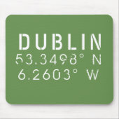 Dublin Longitude Latitude Muismat (Voorkant)