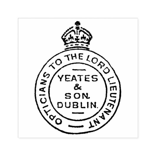 Dublin Optician Royal Seal Art Stamp Rubberstempel (Afrduk)