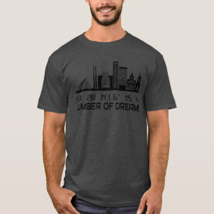 Dublin Skyline GPS coördinaten City Dream City 1 T-shirt