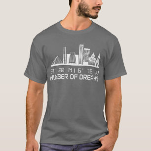 Dublin Skyline GPS coördinaten City Dream City T-shirt