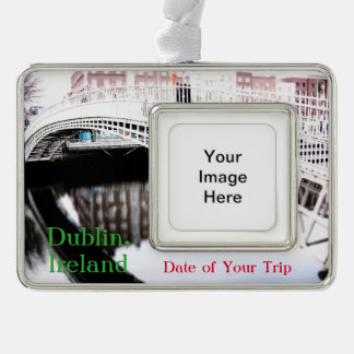 Dublin Travel Kerstversiering  Verzilverd Kader Ornament