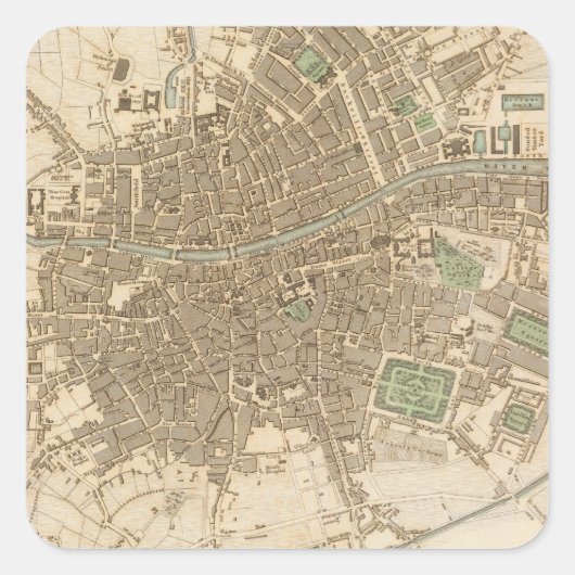 Dublin Vierkante Sticker (Voorkant)