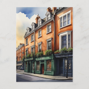 Dublin waterverf art briefkaart