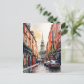 Dublin waterverf art briefkaart (Staand voorkant)