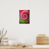 Dubman Designs: Glowende Roze en Groene Fibonacci Poster (Keuken)