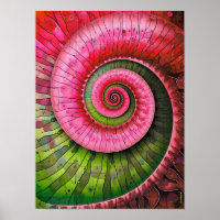 Dubman Designs: Glowende Roze en Groene Fibonacci