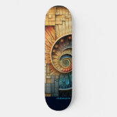 Dubman Does Design: Fibonacci Multiverse Collage Skateboard (Voorkant)