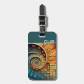 Dubman Does Design: Glowing Fibonacci Sequence Bagagelabel (Voorkant verticaal)