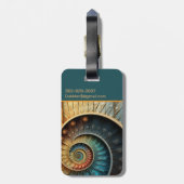 Dubman Does Design: Glowing Fibonacci Sequence Bagagelabel (Achterkant verticaal)