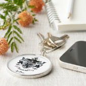 DuBois Family Crest Button Sleutelhanger (Zijkant)