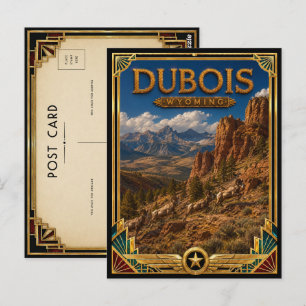 Dubois Wyoming Vintage Art Deco Gouden Tijdperk Briefkaart