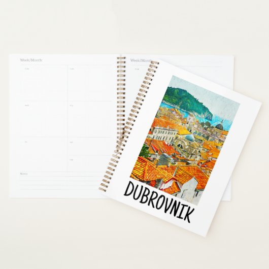 Dubrovnik Croatie Aquarelle Paint (Devant avec enveloppe)