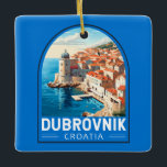 Dubrovnik Croatie Travel Art Vintage<br><div class="desc">Dubrovnik Croatie design de voyage rétro. Elle est connue pour sa Vieille Ville,  entourée de massifs murs en pierre datant du XVIe siècle.</div>