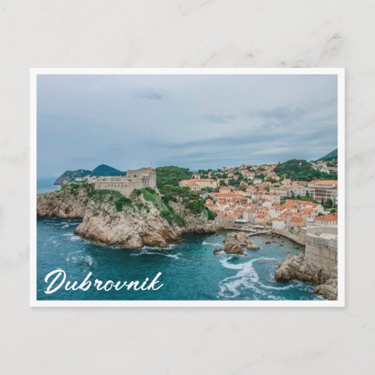 Dubrovnik haven en stadscentrum briefkaart (Voorkant)