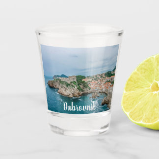 Dubrovnik haven en stadscentrum shot glas