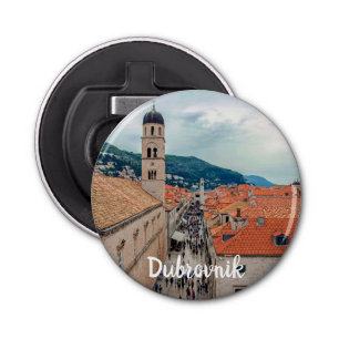 Dubrovnik hoofdstraat, Kroatië Button Flesopener