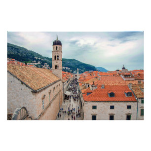 Dubrovnik hoofdstraat, Kroatië Foto Afdruk