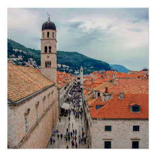 Dubrovnik hoofdstraat, Kroatië Perfect Poster