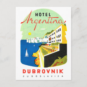 Dubrovnik, Joegoslavië, Adriatische zee, vintage Briefkaart