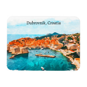 Dubrovnik Kroatië Adria Coast Panorama Uitzicht Magneet